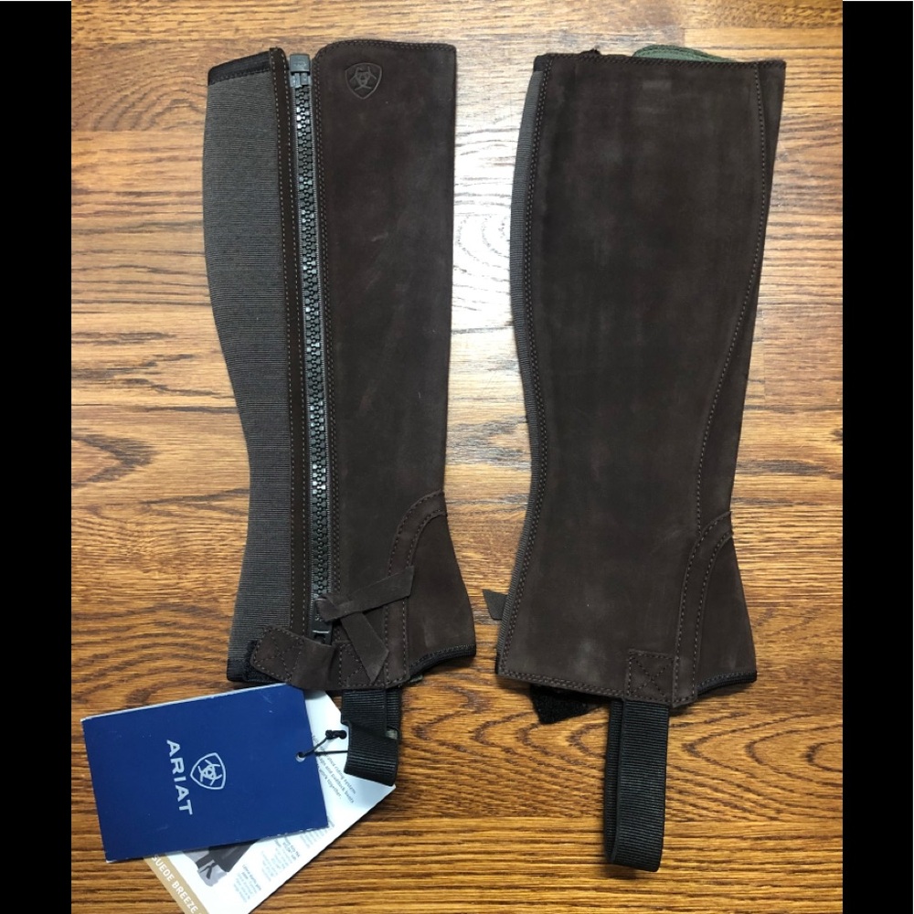 NEW Ariat Breeze Chocolate Suede Half Chaps XXS